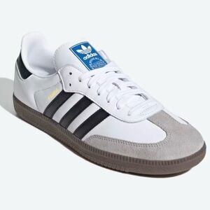 Adidas White and Black Samba Sneakers. Size: 5